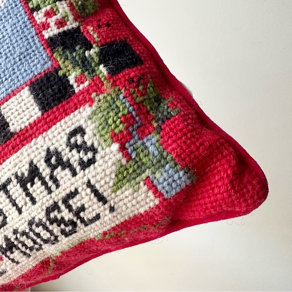 Vintage Needlepoint Pillow - Picture 5 of 9